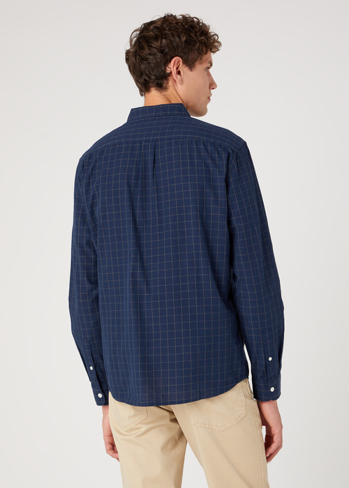 Wrangler Long Sleeve 1 Pocket Shirt Eclipse Check - W5A24MX7M