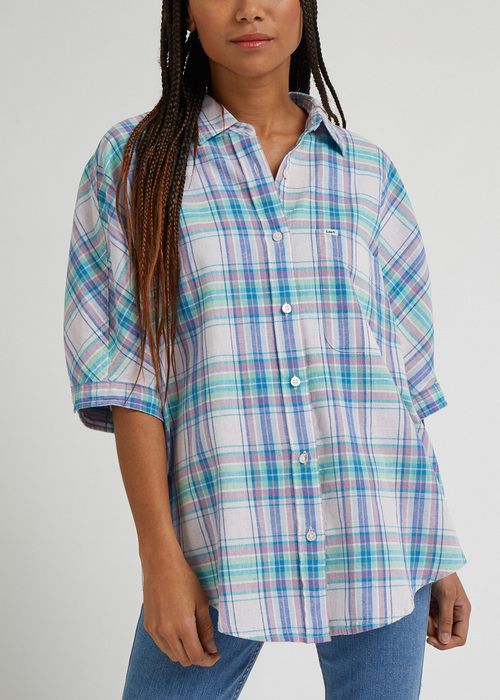 Lee Relaxed One Pocket Shirt - Plum Check L51ASTA39 112331362