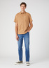 Wrangler Short Sleeve 1 Pocket Shirt Tobacco Brown - W5K0LS81A