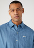 Wrangler Long Sleeve One Pocket Shirt Captains Blue - W5D6LO84Z
