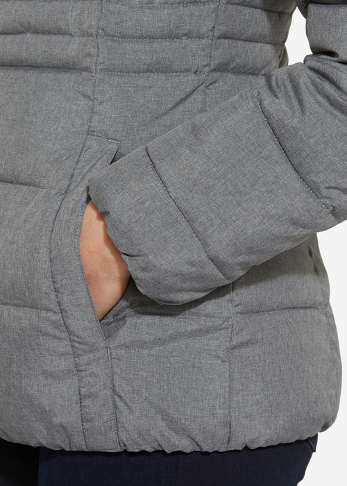 Damska Kurtka Wrangler Short Puffer Mid Grey Mel - W4104V537