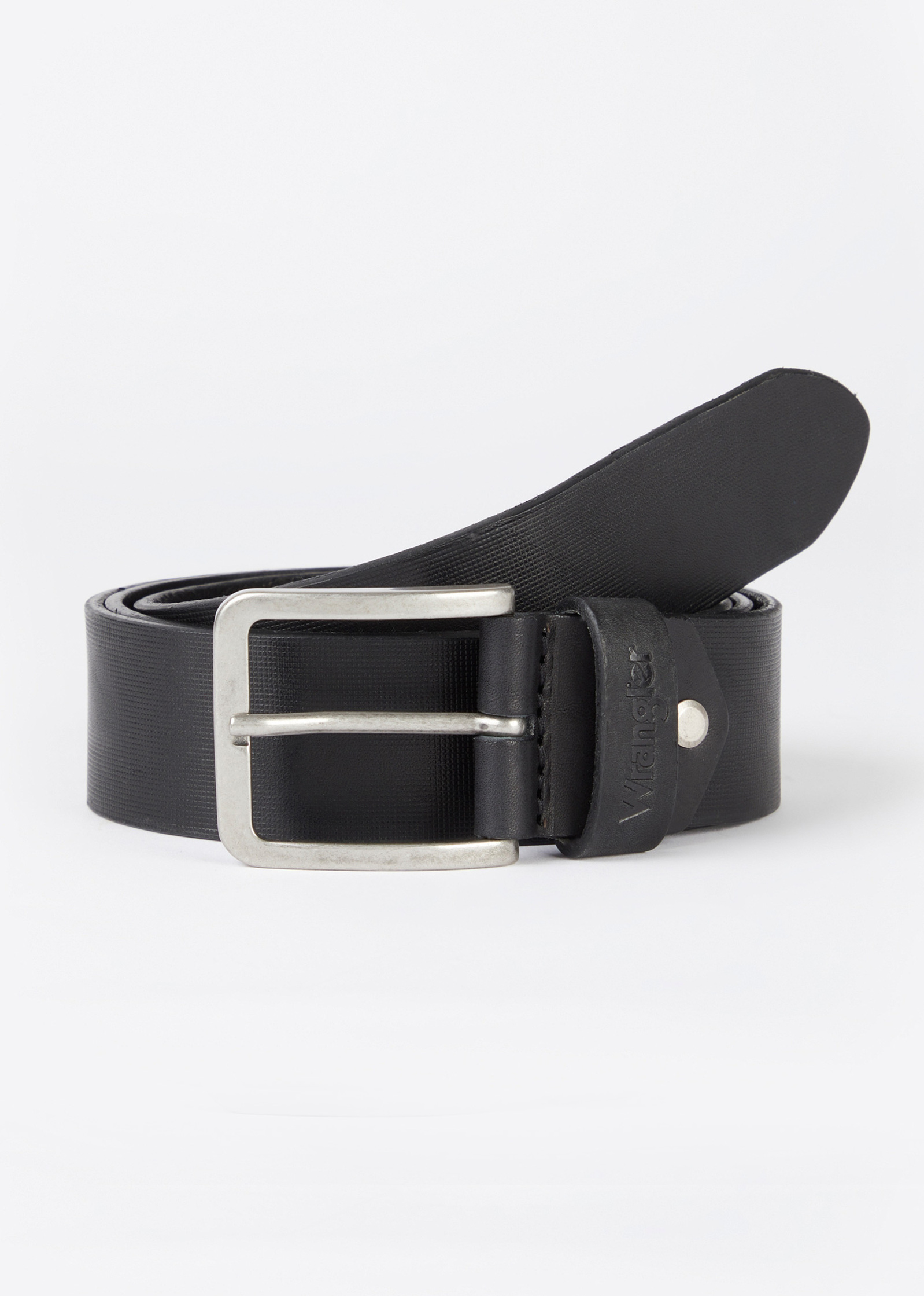 Pasek Meski Wrangler Structured Belt Black - W0F1U1100