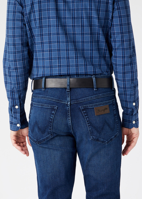 Pasek Meski Wrangler Structured Belt Black - W0F1U1100