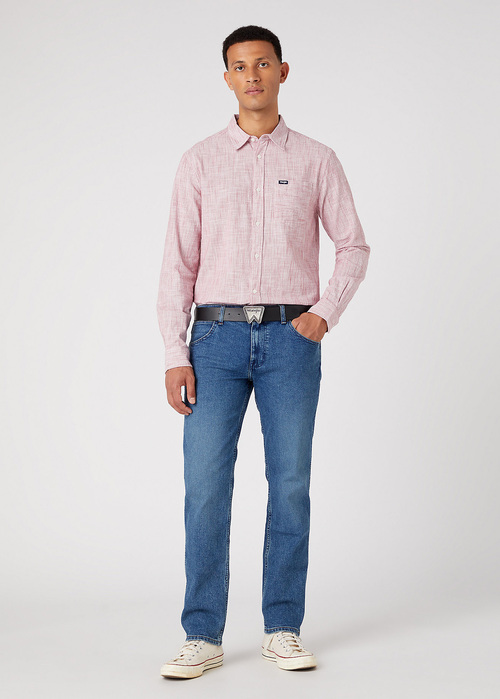 Pasek Meski Wrangler Festival Logo Belt Black - W0K1US100