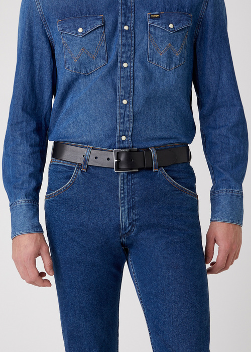 Pasek Mski Wrangler Kabel Logo Black - W00108100