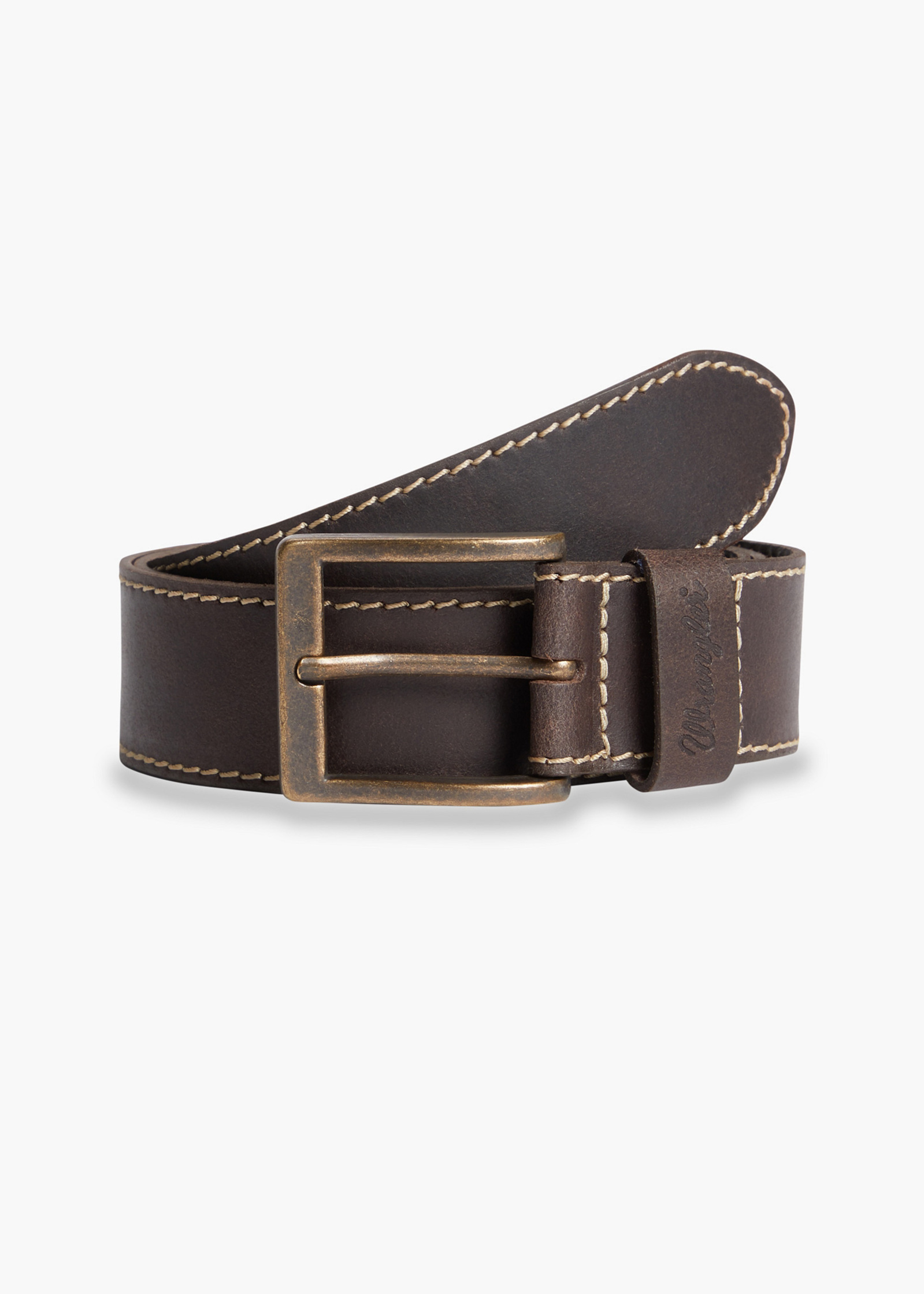 Pasek Meski Wrangler Basic Stitched Belt Brown - W0081US85