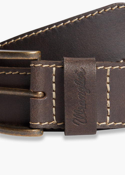 Pasek Meski Wrangler Basic Stitched Belt Brown - W0081US85