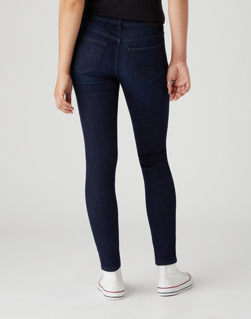 Damskie Spodnie Dinsowe Wrangler Skinny Tainted Blue - W28KSZ21H