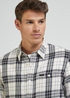 Meska Koszula Materialowe Lee Leesure Shirt Ecru Check - L66NRONQ