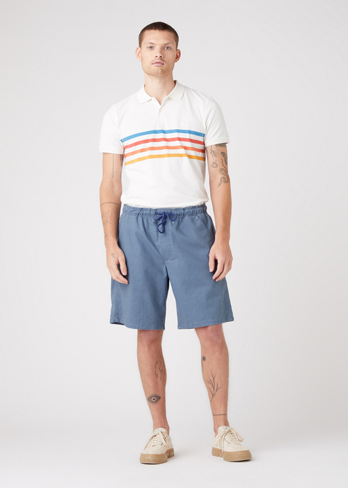 Meskie Szorty Materialowe Wrangler Bermuda Blue Mirage - W11DD9XOD