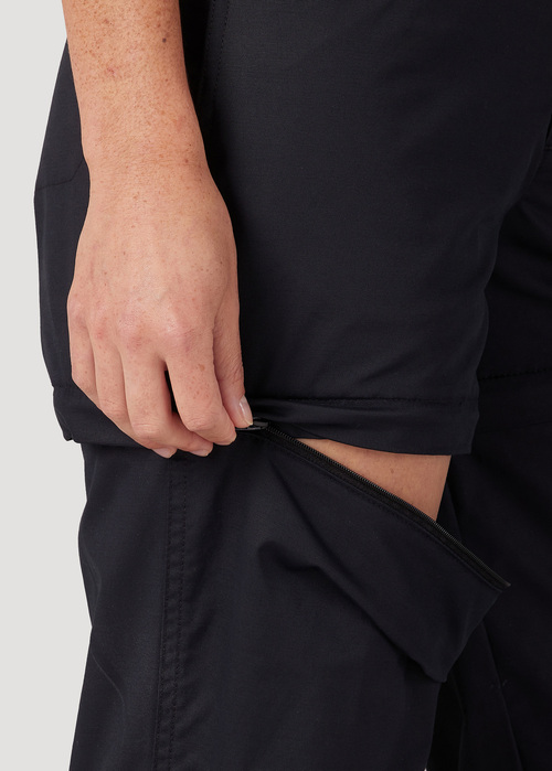 Damskie Spodnie Materialowe Wrangler Atg All Terrain Gear Packable Zipoff Pant Black - WA2NBM100