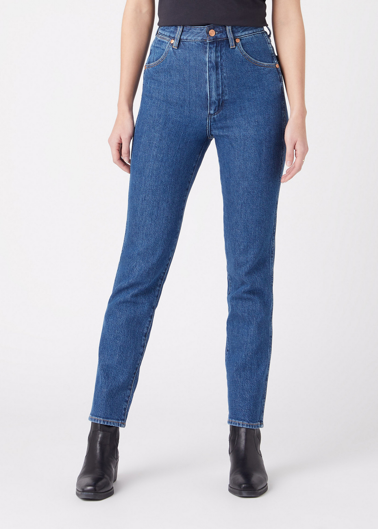 Damskie Spodnie Dinsowe Wrangler Walker Raincloud - W2HC38X26