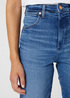 Damskie Spodnie Dzinsowe Wrangler Mom Straight Smoke Sea - W27MYLZ71