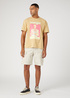 Meskie Szorty Materialowe Wrangler Casey Cargo Shorts Peyote Beige - W104FVC22