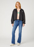 Damskie Spodnie Dzinsowe Wrangler Bootcut Raven - W28B4736Y