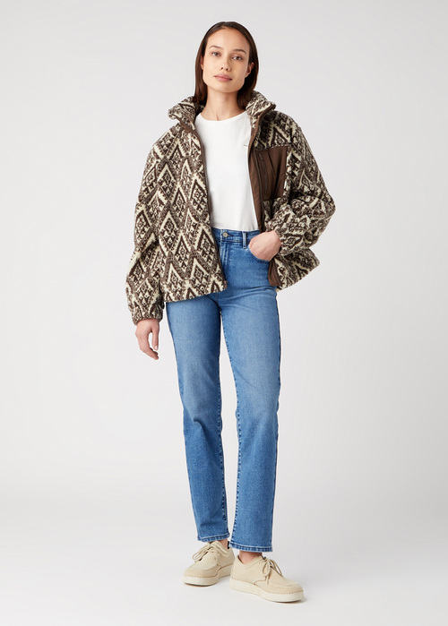 Damskie Spodnie Dinsowe Wrangler Straight Marmelade - W26R47439