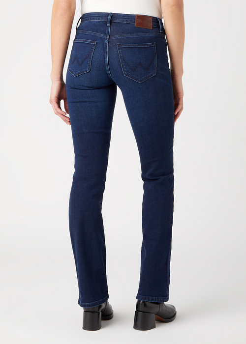 Damskie Spodnie Dzinsowe Wrangler Bootcut Night Shade - W28BCY462