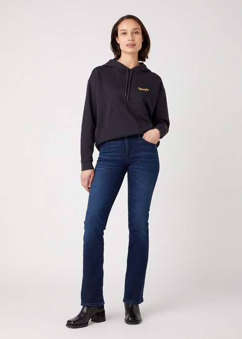 Damskie Spodnie Dzinsowe Wrangler Bootcut Night Shade - W28BCY462