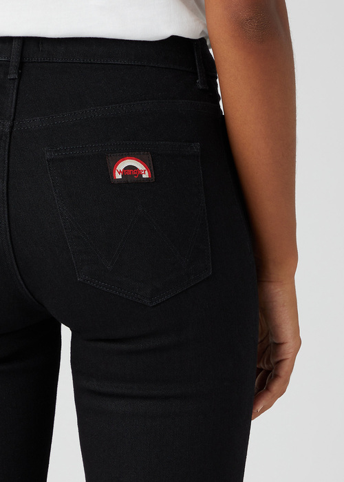 Damskie Spodnie Dzinsowe Wrangler Flare Jeans Retro Black - W233GQ111