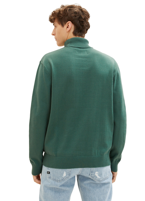 Denim Tom Tailor® Turtleneck Knit - Hunter Green Size M | Cardigans