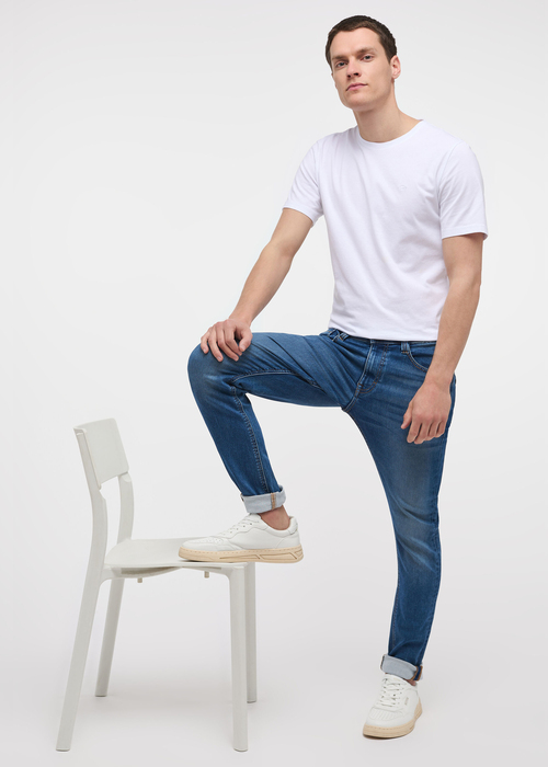 Meskie Spodnie Dzinsowe Mustang Jeans Oregon Slim K Denim Blue - 1013712-5000-783