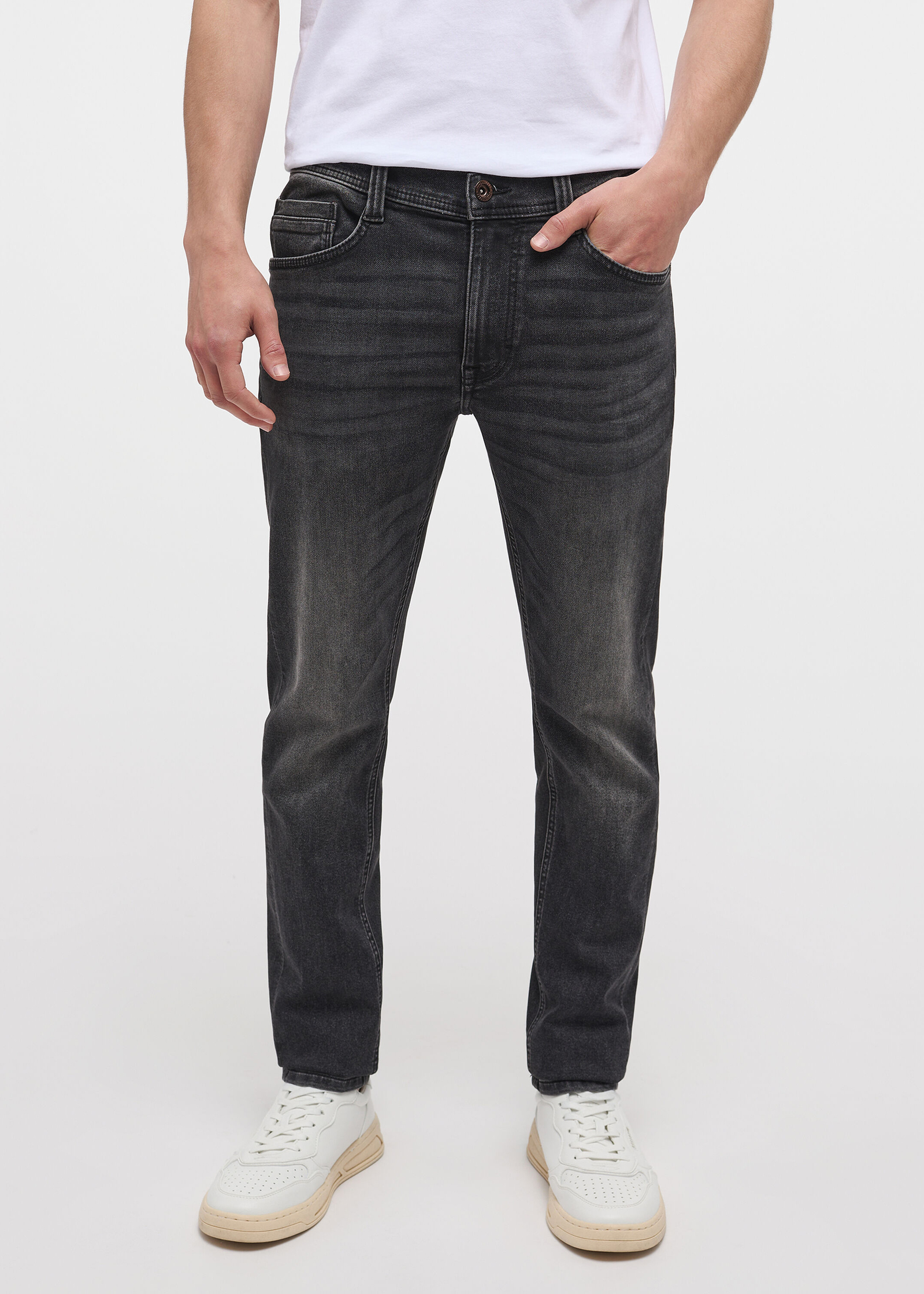 Meskie Spodnie Dzinsowe Mustang Jeans Oregon Slim K Grey 783 - 1013713-4000-783