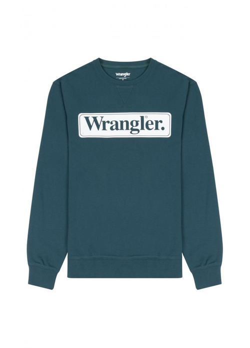 Meska Bluza Wrangler Seasonal Crew Deep Teal Green - W6F3I3G03
