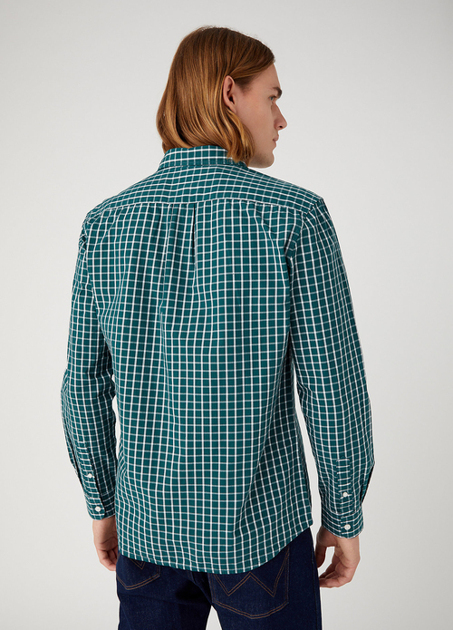 Wrangler One Pocket Shirt Deep Teal Green - W5A24MG03