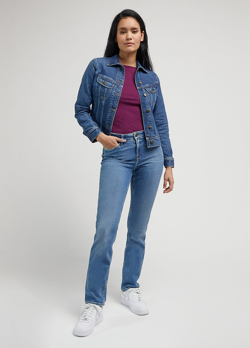 Damska Kurtka Dzinsowa Lee Rider Jacket Classic Indigo - LQ32HGD75