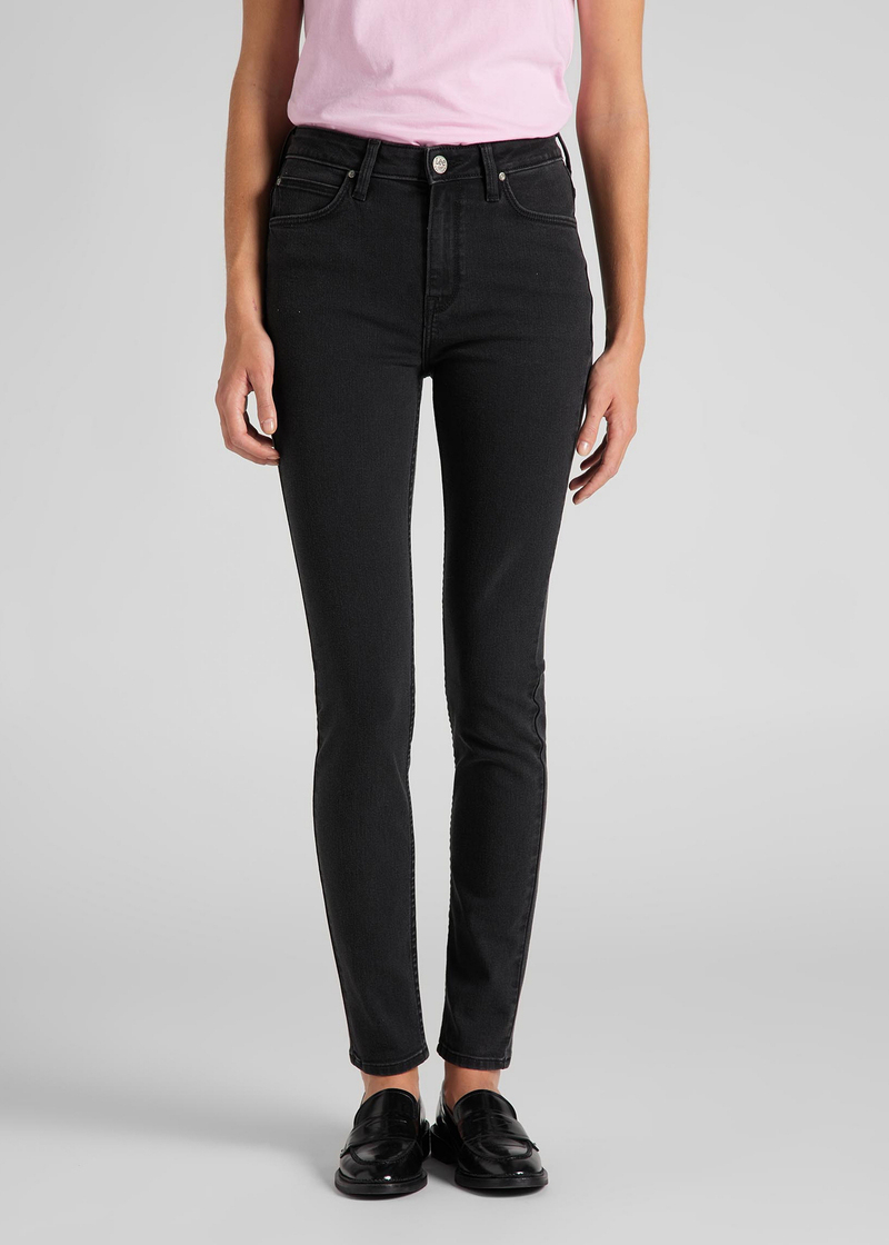 Damskie Spodnie Dzinsowe Lee Scarlett High Washed Black - L626SHMY