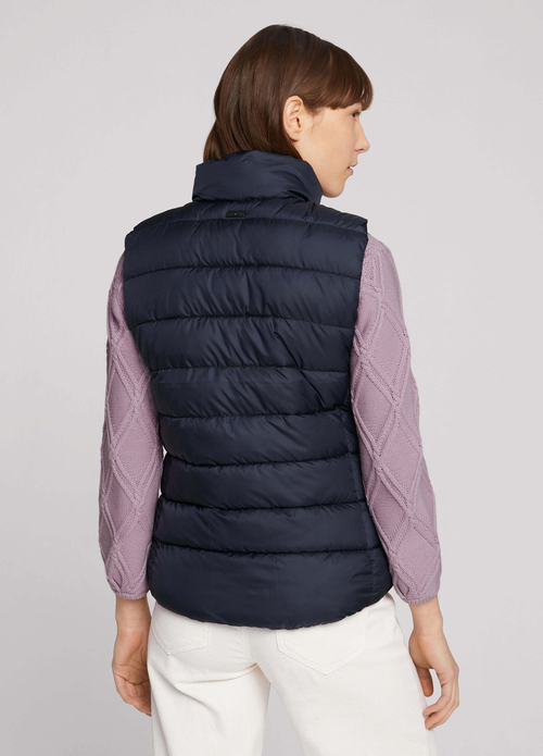 Tom Tailor Slim Fit Quilted Vest With Recycled Polyester Sky Captain Blue - 1029204-10668