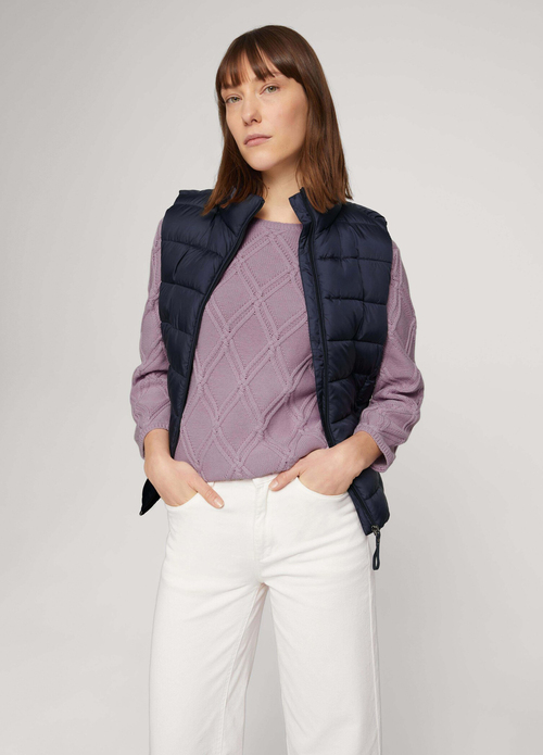 Tom Tailor Slim Fit Quilted Vest With Recycled Polyester Sky Captain Blue - 1029204-10668