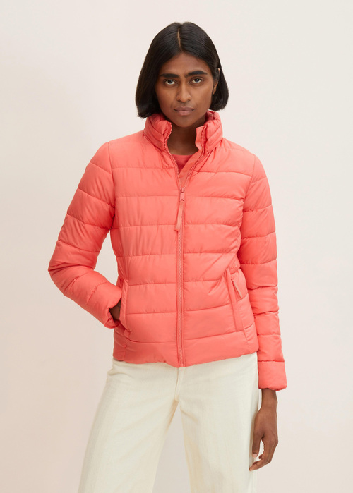 Tom Tailor Quilted Lightweight Jacket Smooth Papaya Red - 1031313-12230