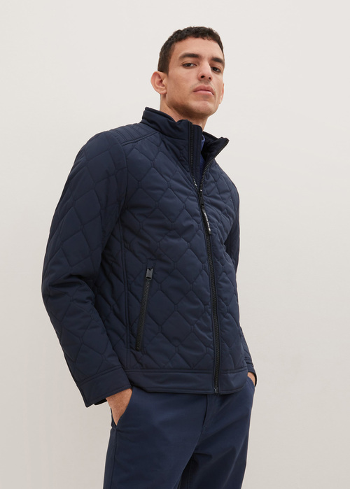 Tom Tailor Lightweight Jacket In A Waffle Look Sky Captain Blue - 1034436-10668
