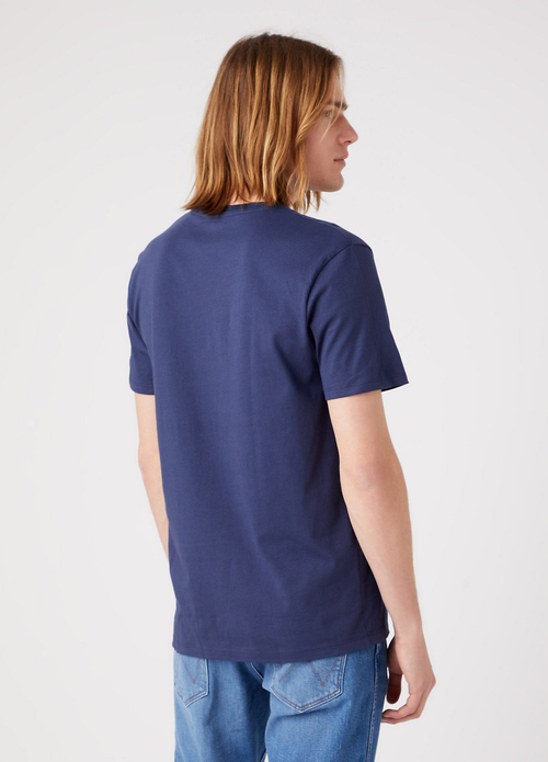 Meski T Shirt Wrangler 2 Pack Tee Navy - W7G9DH114