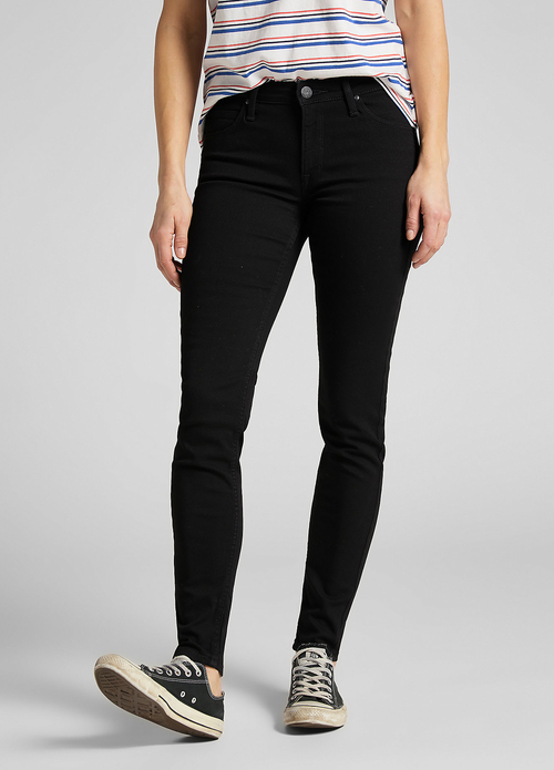 Damskie Spodnie Dzinsowe Lee Scarlett Black Rinse B - L526SH47