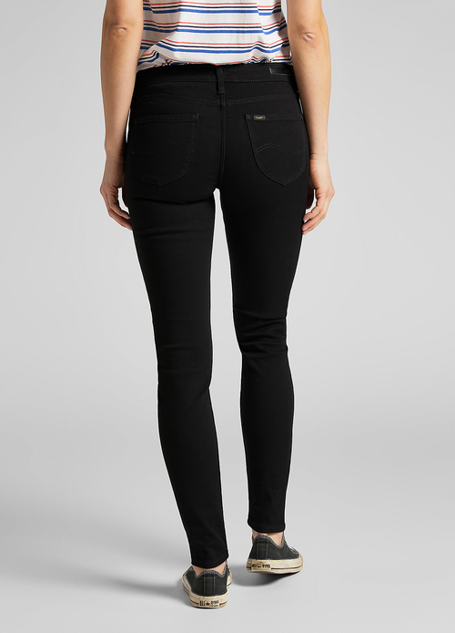 Damskie Spodnie Dzinsowe Lee Scarlett Black Rinse B - L526SH47