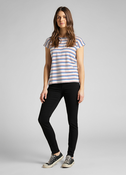 Damskie Spodnie Dzinsowe Lee Scarlett Black Rinse B - L526SH47