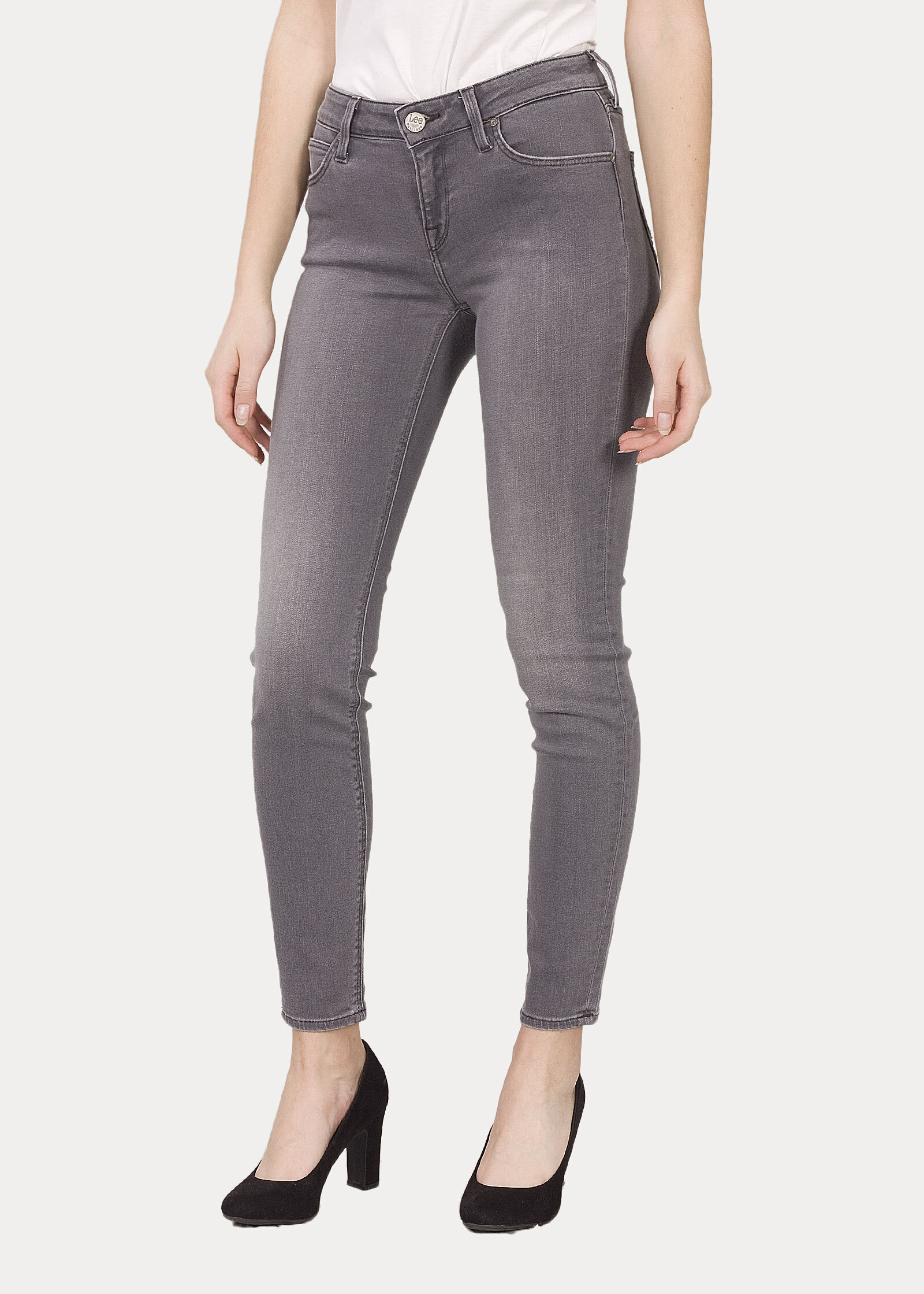 Damskie Spodnie Dinsowe Lee Scarlett Gunmetal - L526FPRG