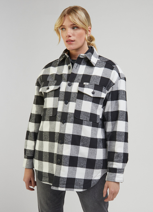 Lee Quilted Overshirt - Charcoal Check LQ34KQA75 112341292