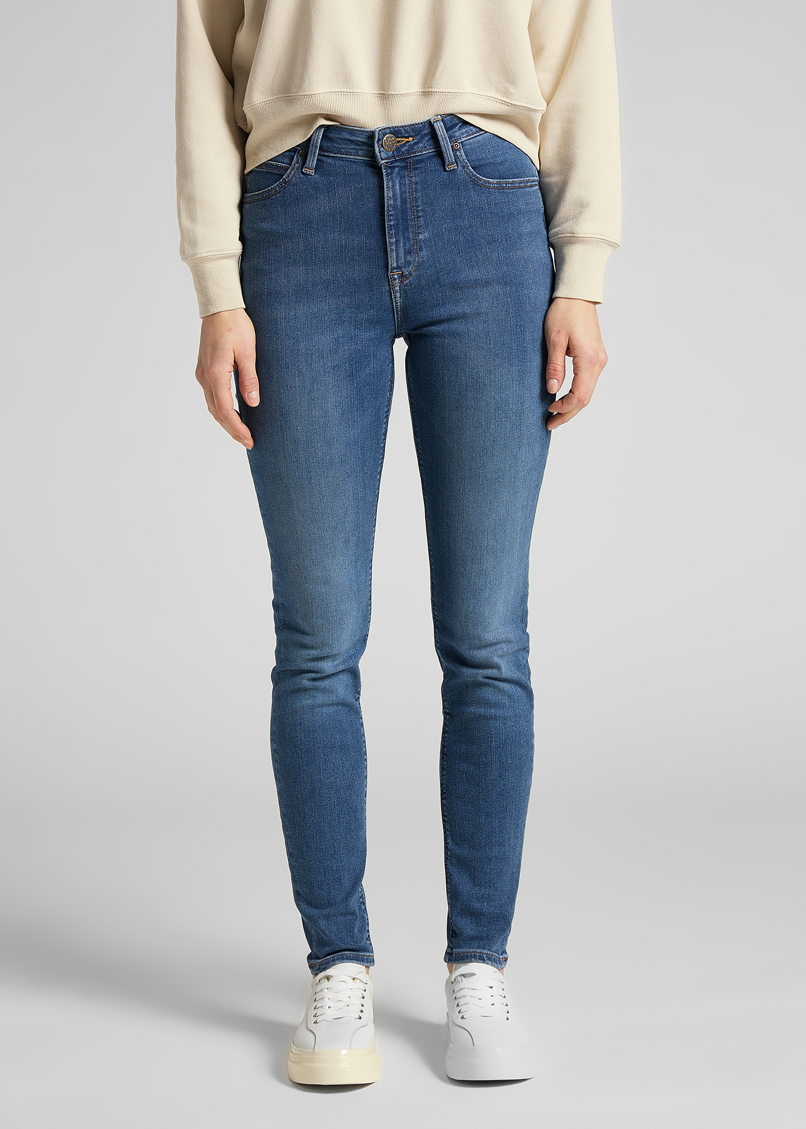 Damskie Spodnie Dzinsowe Lee Scarlett High Mid Copan - L626DUIW