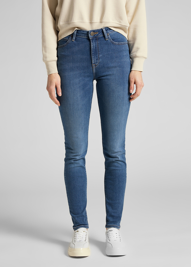 Damskie Spodnie Dzinsowe Lee Scarlett High Mid Copan - L626DUIW