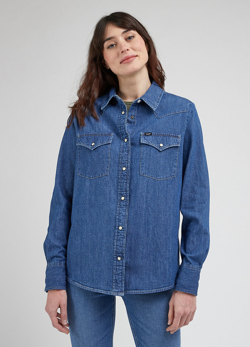 Lee Western Shirt - Mid Blues LQ43PGB10 112341263