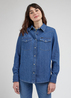Damska Koszula Dzinsowa Lee Western Shirt Mid Blues - LQ43PGB10