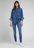 Damska Koszula Dzinsowa Lee Western Shirt Mid Blues - LQ43PGB10