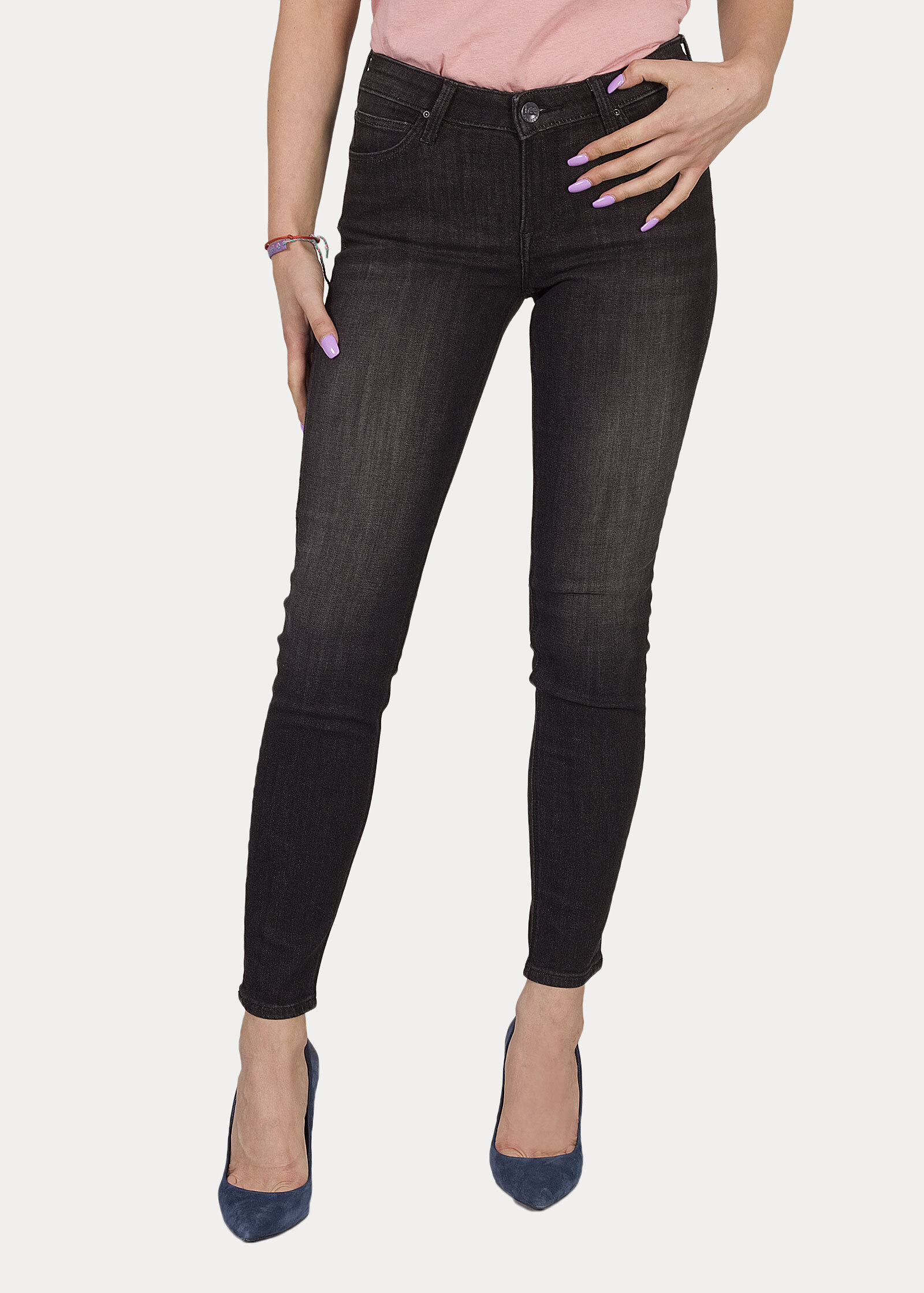 Damskie Spodnie Dinsowe Lee Scarlett Black Orrick - L526DWJN