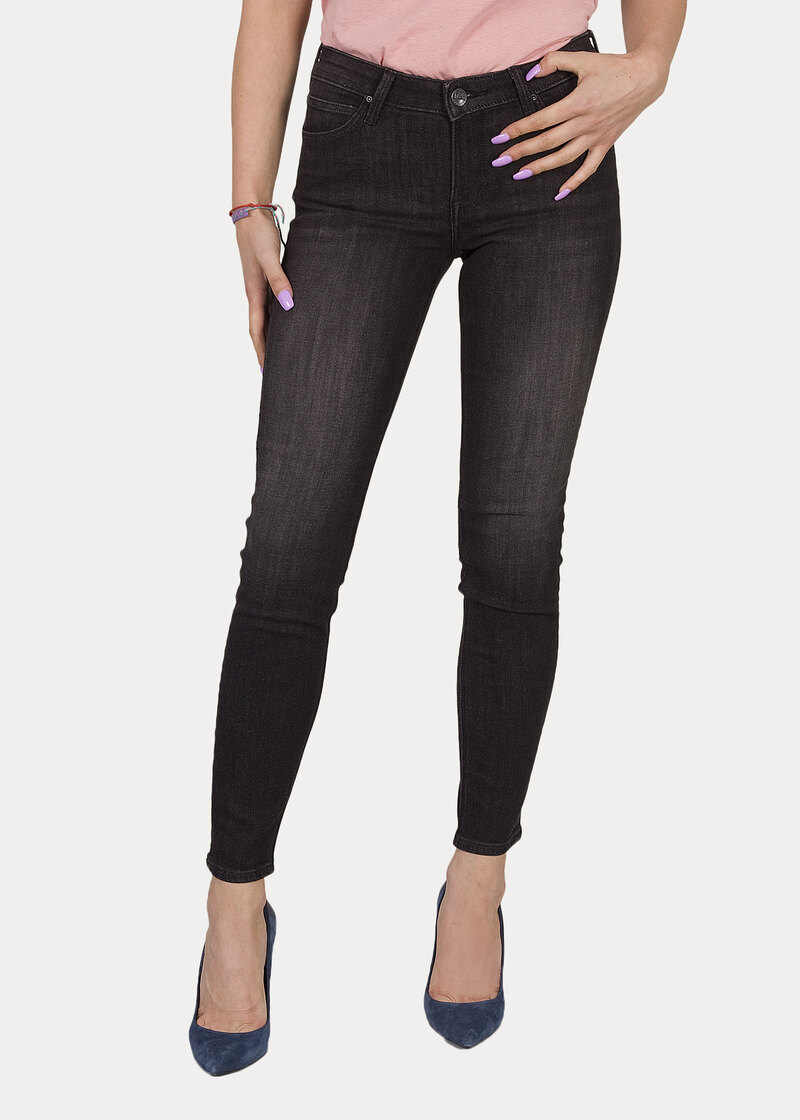 Damskie Spodnie Dinsowe Lee Scarlett Black Orrick - L526DWJN