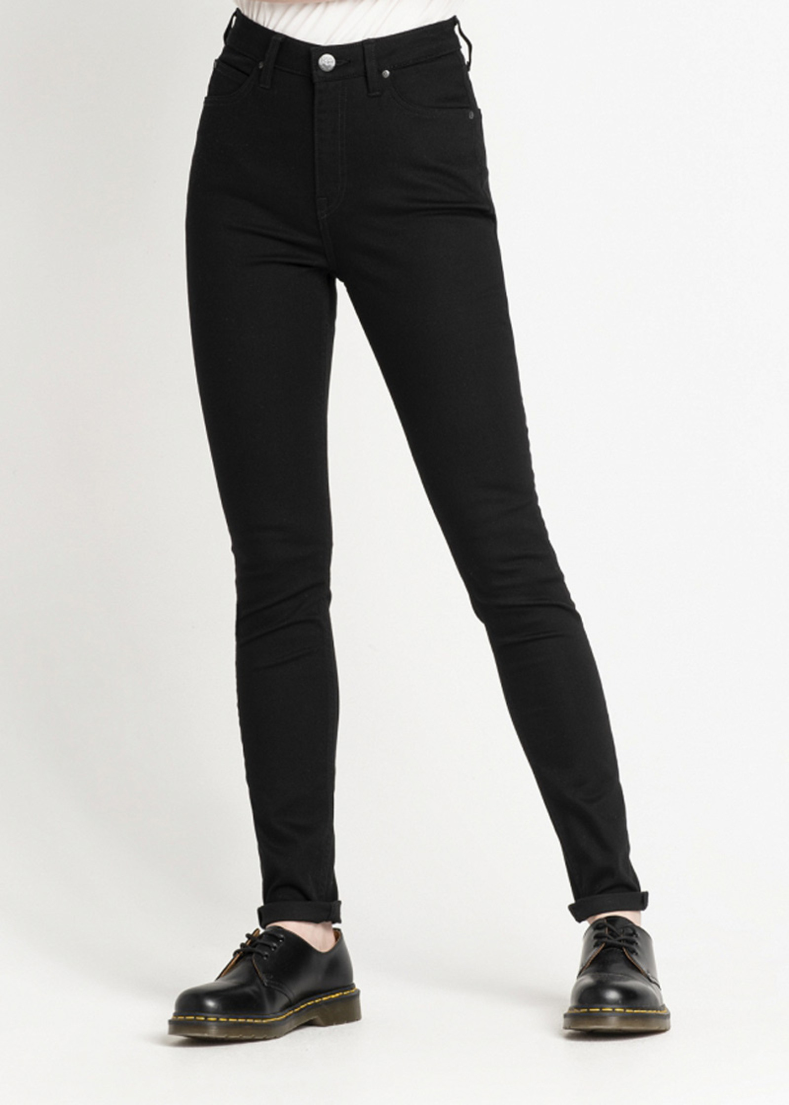 Damskie Spodnie Dzinsowe Lee Ivy Black Rinse - L32EFS47