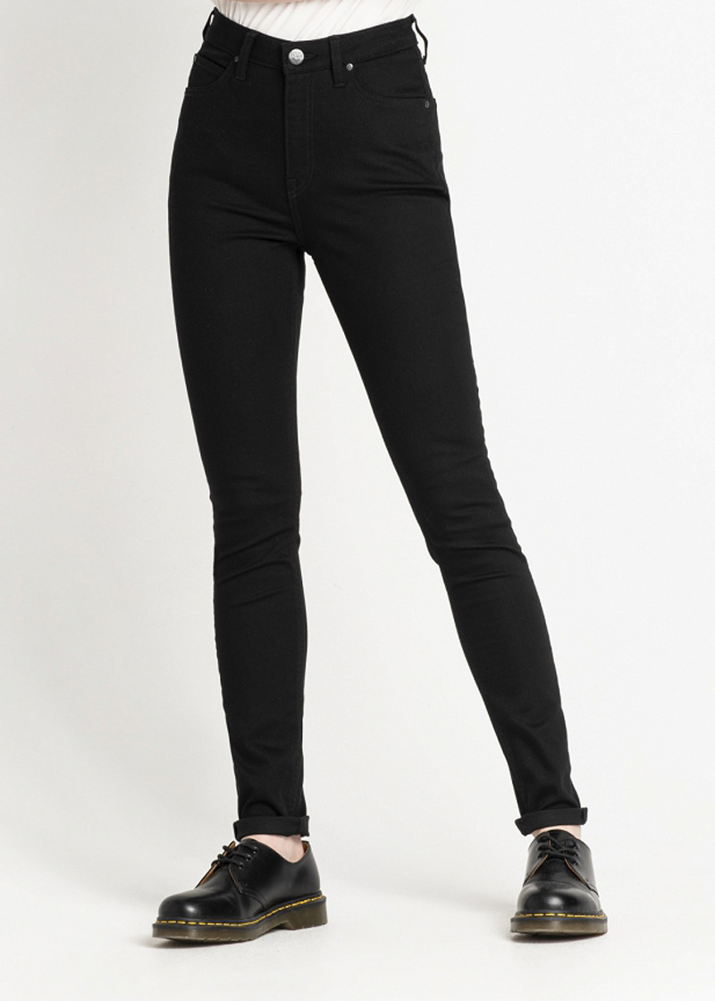 Damskie Spodnie Dzinsowe Lee Ivy Black Rinse - L32EFS47