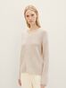 Damski Sweter Tom Tailor V Neck Knitted Sweater Clouds Grey Melange - 1039242-32398